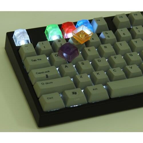 Full transparent keycaps for mechanical keyboard resin cherry mx switch accessories personality custom pbt Key Cap