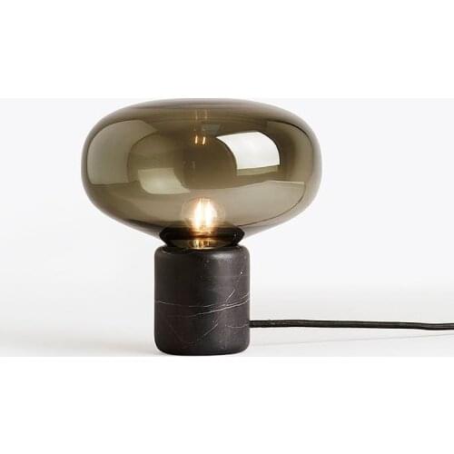 Nordic Classical Marble Base Glass Lampshade Desk Lamps for Study Room Bedroom Beside Lamp Office Table Led Decoration E27 Bulbs