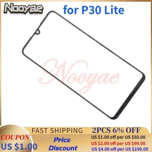Novaphopat 10Pcs/Lot Nova 4E Glass Screen For Huawei P30 Lite Glass lens Front Outer Panel ( NOT Touch Sensor Digitizer )