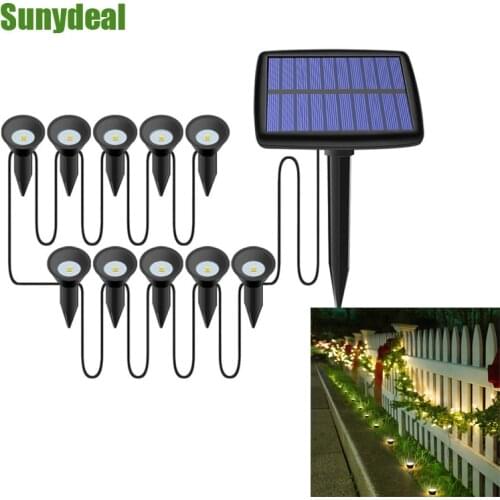 10 In 1 Lawn Light LED Solar Outdoor Light Garden Lawn Lamp Waterproof In-Ground Light Garden Landscape Lamp Pathway Light