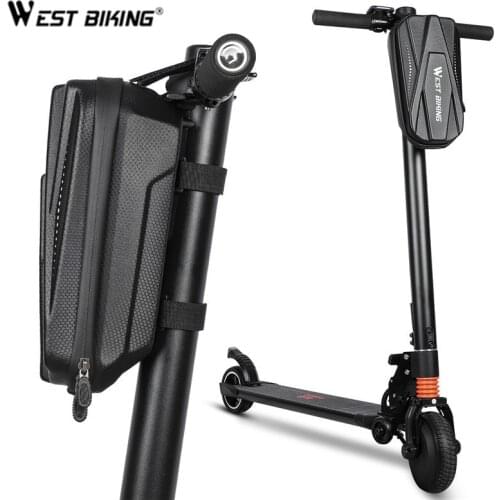 WEST BIKING Electric Scooter Front Bag Universal 2-3L EVA Hard Shell Head Handle Bag Charger Tool Storage Hanging Bag
