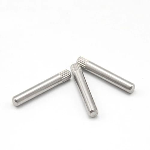 5pcs M3- M4 socket tail locating pins dowels Knurled cylindrical pin dowel 304 stainless steel 6mm-20mm length