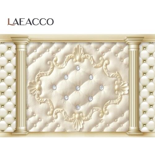 Laeacco Vinyl Backdrops Pink Headboard Sofa Surface Texture Flowers Party Baby Photographic Backgrounds Digital Photo Studio