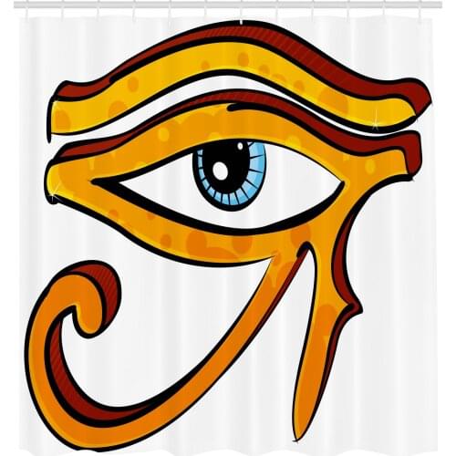 Eye Shower Curtain Set Traditional Eye Mystic Egyptian Print Curtain for Bathroom Decor 12 Hooks Decorative Bath Accessory