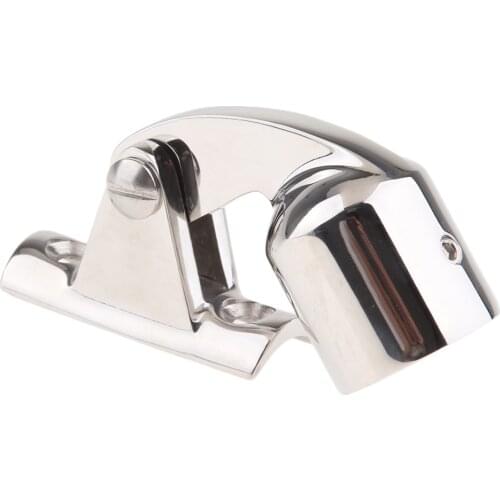 1 inch Marine Bimini Fittings Top Cap Eye End 120 Degree Elbow Deck Hinge 316 Stainless Steel