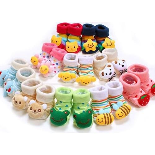 1pair Baby Boy Socks Anti Slip Cotton Animal Cartoon Warm Socks Girls Lovely Socks Children CasuaSock