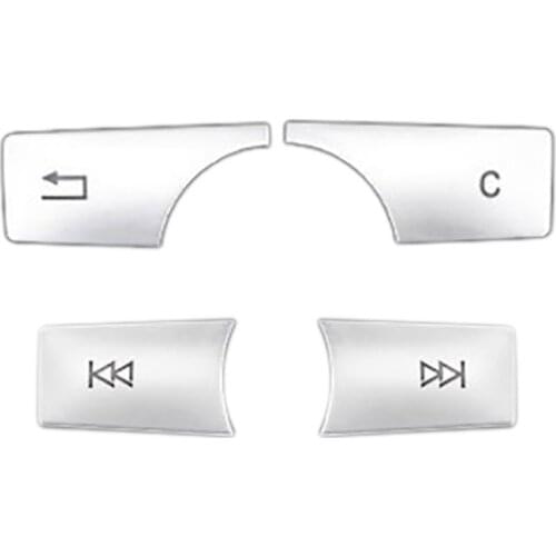 2Pcs Car Multimedia Volume Buttons Stickers Cover Trim & 2Pcs Car Multimedia Button Trim Cover Decoration Sticker
