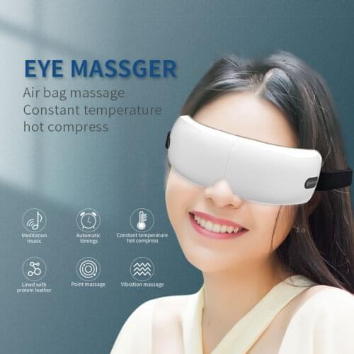 20PCS/CTN Foldable Eye Massager with Heat Compression Rechargeable Eye Therapy Massage Glasses Relieve Eye Strain Dark Circle