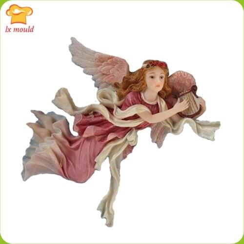 2021 LXYY Angel Silicone Molds Fudge Chocolate Cake Decoration Lightweight Clay Moulds