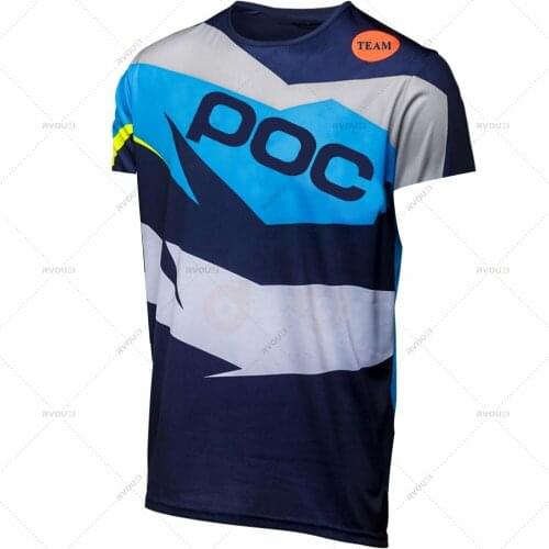 2021 Mens Downhill Jerseys Short sleeve TEAM POC Mountain Bike Shirts Offroad DH Motorcycle Jersey Motocross Sportwear FXR bike