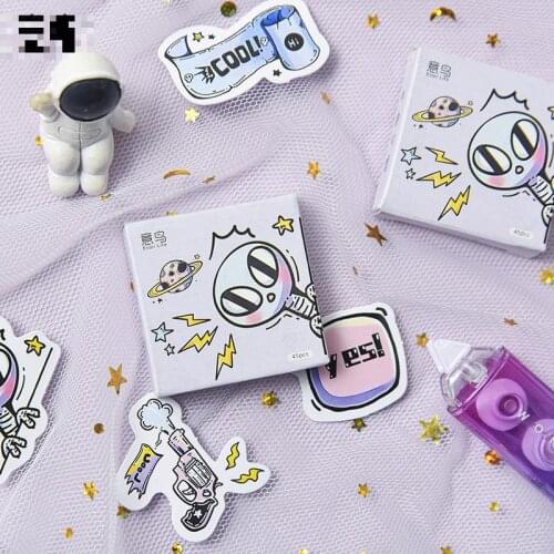 45sheets/set Sticker Set Space Fantasy Series Diy Cute Stickers Ins Style Scrapbooking School Suppliers Stationery Art Supplies
