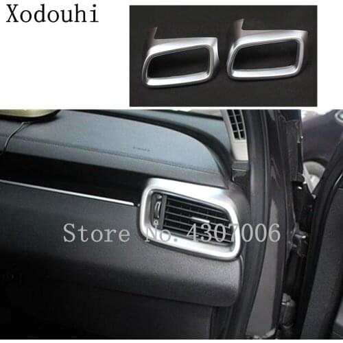 Car styling inner garnish cover detector trim front side Air conditioning Outlet Vent 2pcs For Kia Sorento 2015 2016 2017