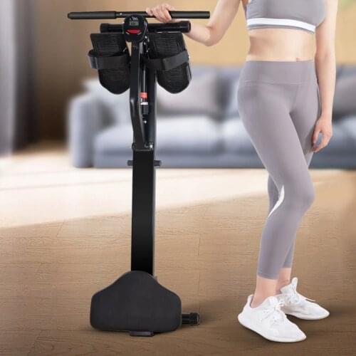 Silent hydraulic telescopic rowing device wind resistance magnetic control weight-loss rowing machine household
