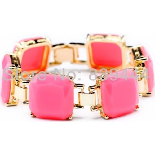 Polished Gold Color 2014 Spring Moonstone Bracelet