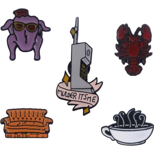 20PC X Files Mulder brooch pin charms cosplay Its Me Enamel Pin Mulder and Scully, mulder