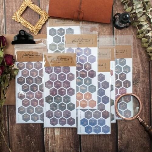 4 Pcs/lot Retro Plant Color Card Series Journal Decorative Stickers Scrapbooking Stick Label Diary Stationery Album