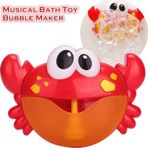 Baby Toys Bath Bubble Maker Machine Tub Music Bubble Bathtub Soap Machine Blower Bath Toys Crabs For Children Water Toy oyuncak
