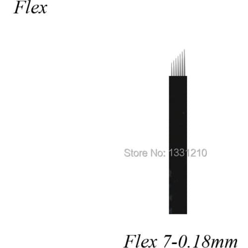 Permanent Makeup Tattoo Needles Black 7 Flex 0.18mm Microblading Needle Eyebrow Tattoo Permanent Makeup Needles For Tobori Pen