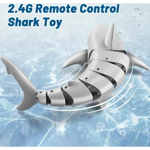 2.4G Remote Control Simulation Shark Toy USB Charging Waterproof Electric Remote Control Shark Boat Childrens Toy Gift
