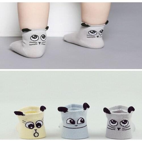 Hot Sale Cartoon Cute Animal Kid Clothing Accessories Baby Socks Cotton Anti Slip Toddler Socks For Boy Girl 0-4 Years