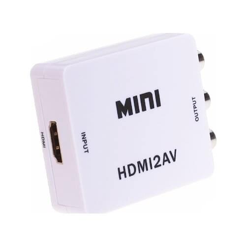 Mini HD Video Converter Box HDMI to RCA AV/CVSB L/R Video 480P 720P 1080P HDMI2AV Support NTSC PAL Output HDMI TO AV Adapter