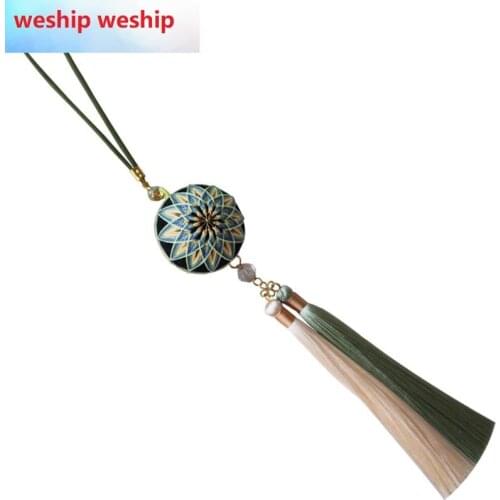 Morandi green Temari hand ball/Temari ball Material package(make by yourself) DIY key buckle Pendant gift