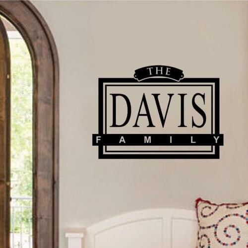 Words Letters Wall Sticker Custom Family Name Home Entryway Art Decor Vinyl Wall Glass Decal Warm House Mural Removable M460