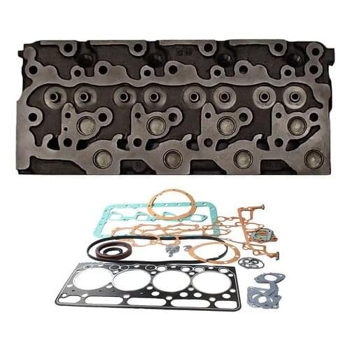 New Bare Cylinder Head 16429-0304 & 1E013-03312 Full Gasket Set Fit for Bobcat S185 Skid Steer Loader V2203 Kubota