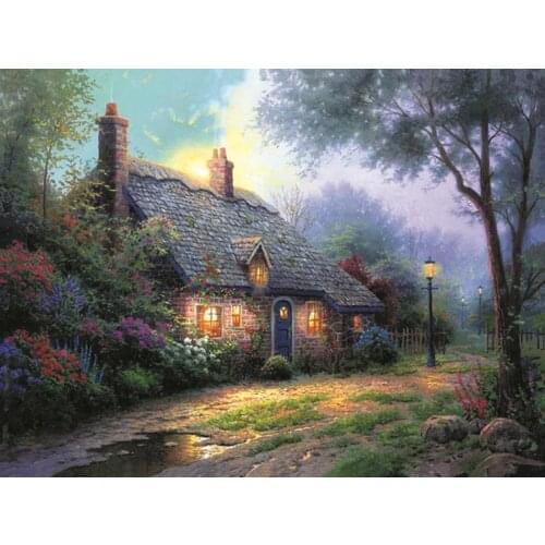 New Embroidery Counted Cross Stitch Kits Needlework Crafts 14 ct DMC DIY Arts Handmade Decor -Forest House