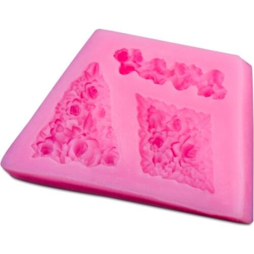 Newly Arrived Exceedingly Nice Rose Petals Shape Silicone 3D Fondant Cake Mold Tools ,Chocolate Tools DIY D122