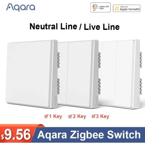 Original Xiaomi Mijia Smart home Light Control Single Fire wire ZigBee Wireless Key Wall Switch Via Mijia Apple Homeki APP