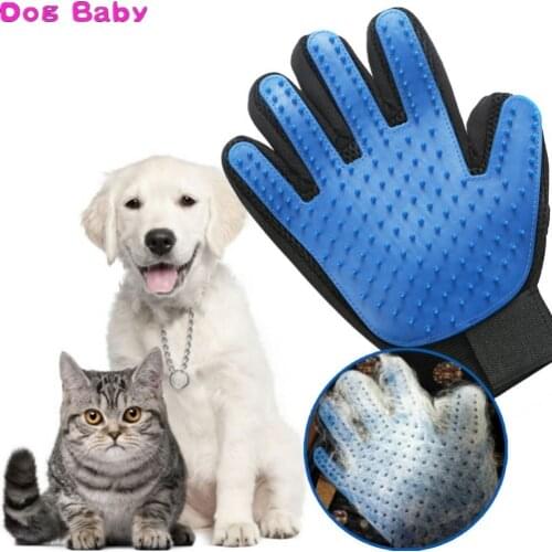 DOGBABY Pet Dog Hair Brush Comb Glove For Pet Cleaning Massage Grooming Supply Glove For Animal Finger Cleaning Cat Hair Glove