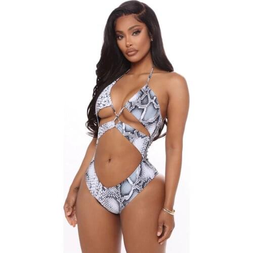 Sexy High Cut Out Monokini One Piece Swimsuit Women Padded Brazilian Bathing Suit String Bandage Swimwear Bodysuit Beach Wear
