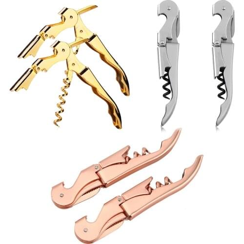 Logo custom Stainless Steel Corkscrew MultiFunction Wine Cap Opener Bar Tools Accessories Galvanized knife Beer Opener gifts