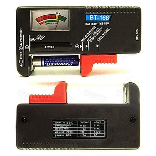 BT168 Portable Universal Digital Battery Tester Volt Checker For AA AAA 9V Button Multiple Size Battery Tester Checker