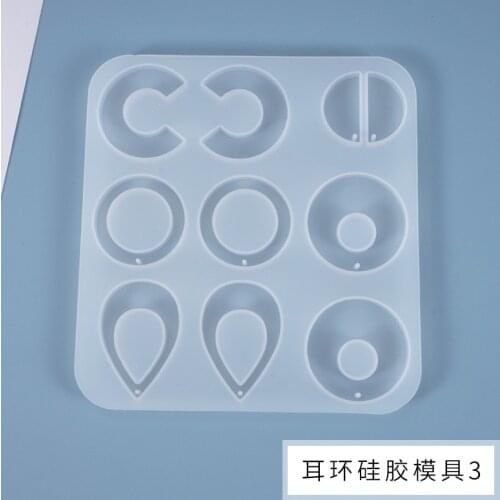 DIY Crystal Epoxy Mold Earrings Pendant Ornaments Homemade Jewelry Whole Board Silicone Mold Wholesale Molds