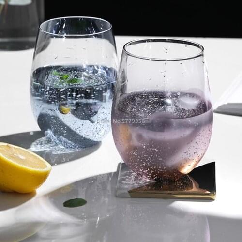 Nordic Transparent Star Glass Cup High Temperature Resistant Beer Mug Double Rainbow Coffee Drink Tea Glass Cup Drinkware
