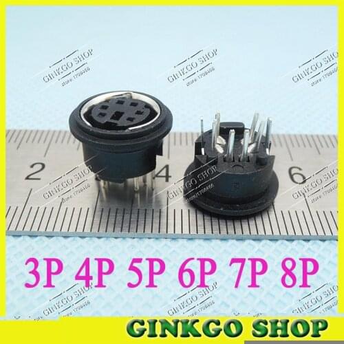 20pcs/lot PS2 Mouse Jack 180 degree Mini DIN DIP S Terminal DIY Accessories For Keyboard/mouse