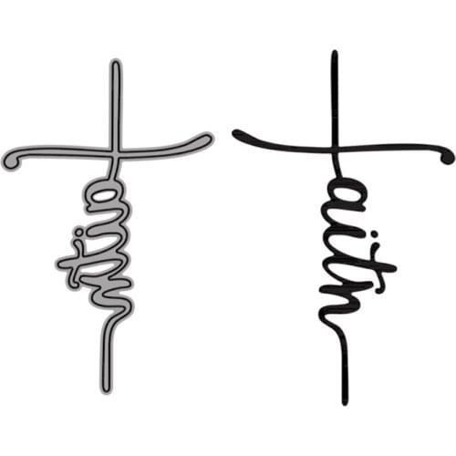 Cutting Dies Faith Irregular Shape Sentence To Decoration For DIY Scrapbooking Embossing Album Paper Cards Dies 2021 New