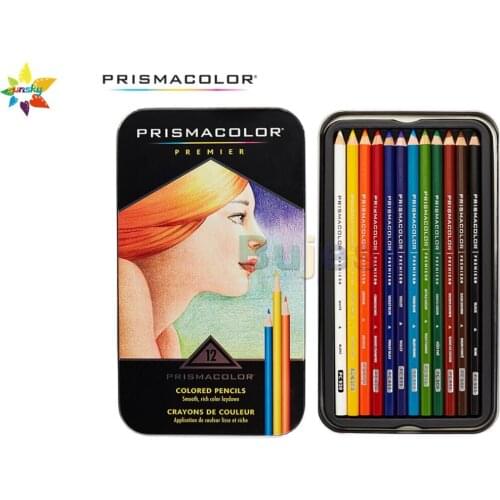 Sanford Prismacolor Premier Colored Pencils, Soft Core, 12 Pack