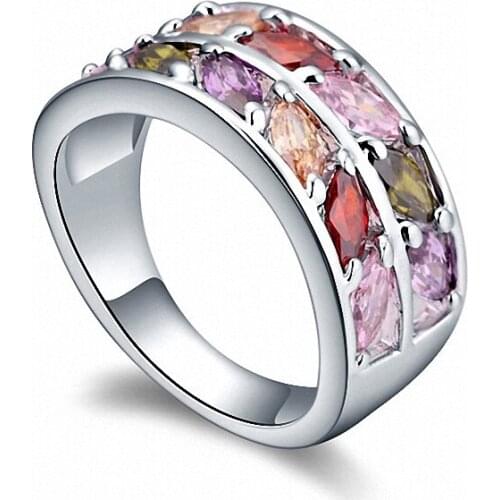 TRACYSWING Real Austrian Crystals Brand AAA Zirconia Micro Inlays Fashion Ring for women New Geometric Th-108727