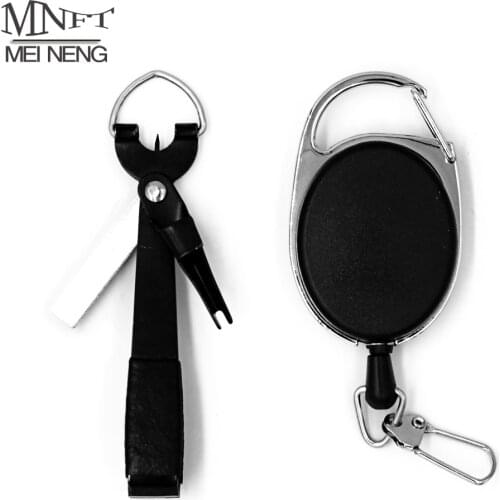 MNFT 1Pcs Quick Knot Tying Tool Fly Fishing Nipper Scissors Hook Sharpener with Zinger Retractor Hook Sharpener Fly Tying Tool