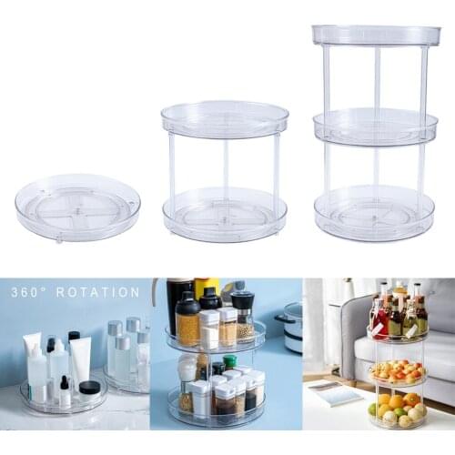 360 Rotating Food Storage Container for Cabinets Spices Condiments Rack