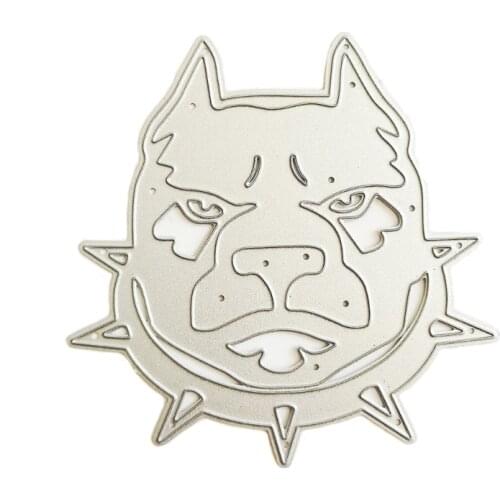 Collar Dog Head Carbon Steel Cutting Dies DIY Scrapbooking Photo Album Embossing Paper Cards Making Stencil Decorative