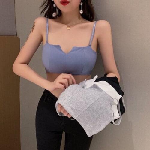 Women Tank Crop Top Seamless Underwear Female Crop Tops Sexy Lingerie Intimates Fashion With Removable Padded Camisole 40-60/kg