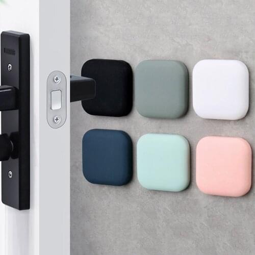 1 Pcs Self Adhesive Silicone Doorstop Wall Protector Door Handle Bumper Guard Mute Door Stopper Home Furniture Anti-crash Pad