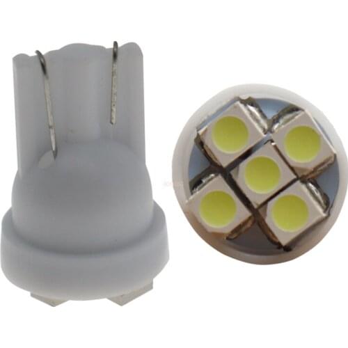 10pcs 24V T10 1210 5SMD 3528 LED Car License Plate Lamp Automobile Instrument LED Bulb Interior Reading Lights Clearance Lights