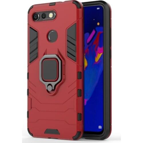 2 in 1Magnetic Finger RingShockproof Armor Case for Honor V20 Silicone Back Phone Cover Case