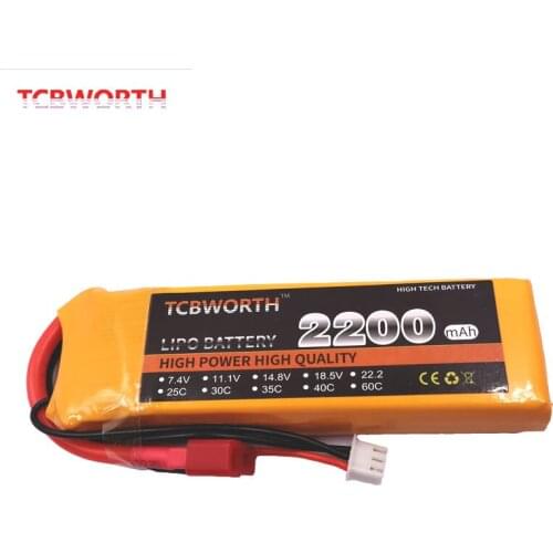 Nano RC Helicopter LiPo Battery 7.4V 2200mAh 25C 2S For RC Airplane Drone Car Boat Batteryies LiPo 2S 2200mAh Free Shipping