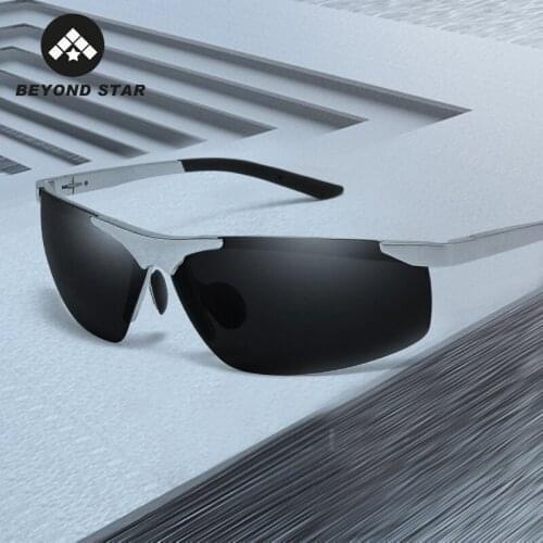 BEYONDSTAR 2019 New Alloy Men Sunglasses Polarized Square Luxury Brand Sun Glasses Gold Uv400 High Quality Occhiali Uomo G6806-2